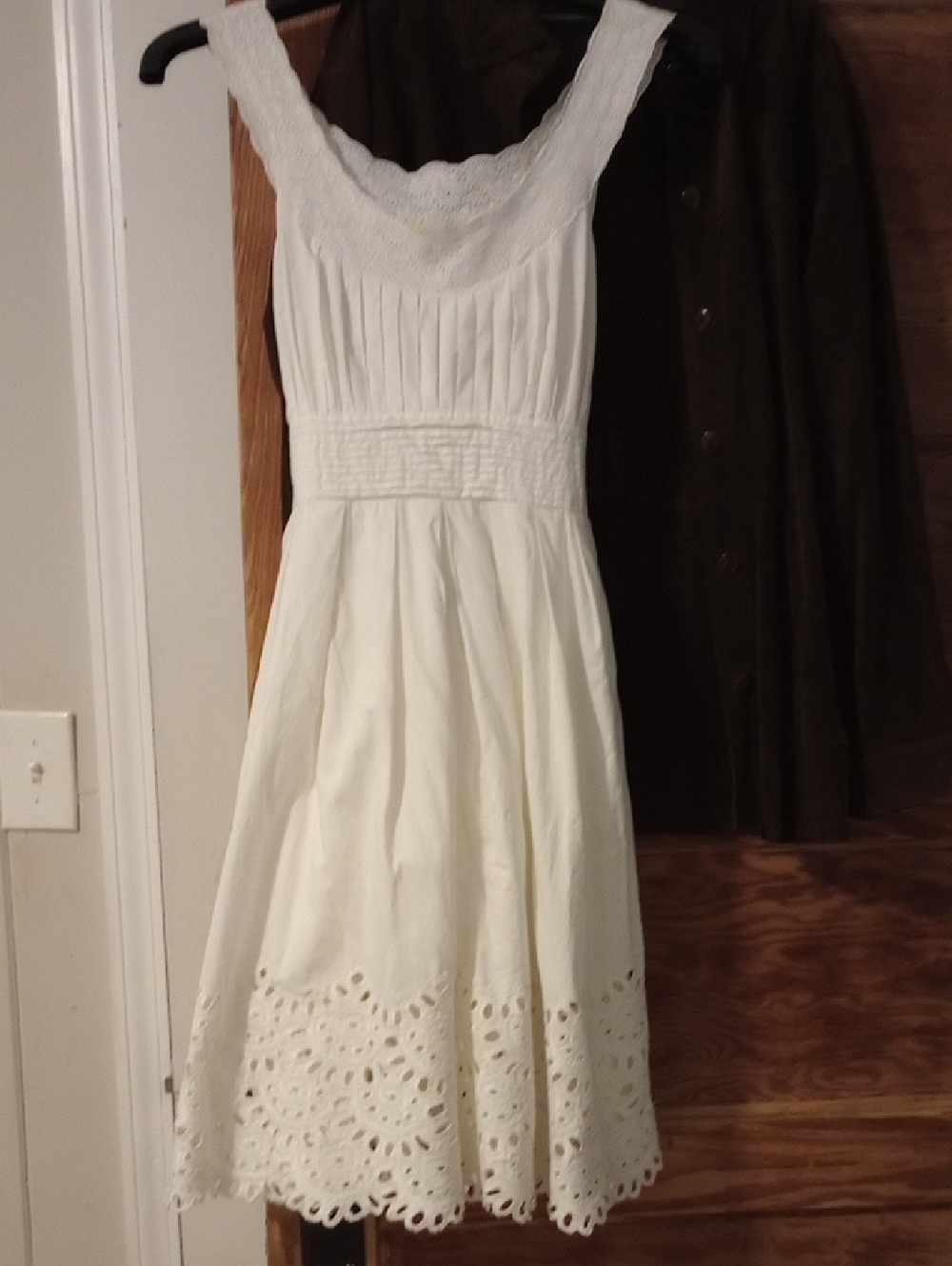 Catherine Malandrino White Eyelet Midi Sundress